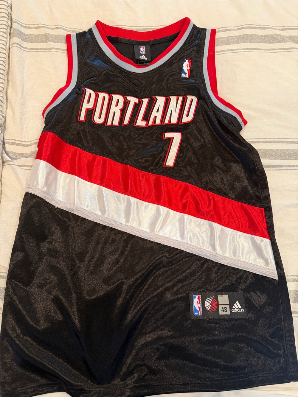 adidas Authentic Size 48 Portland Trailblazers Basketball Jersey #7 Roy